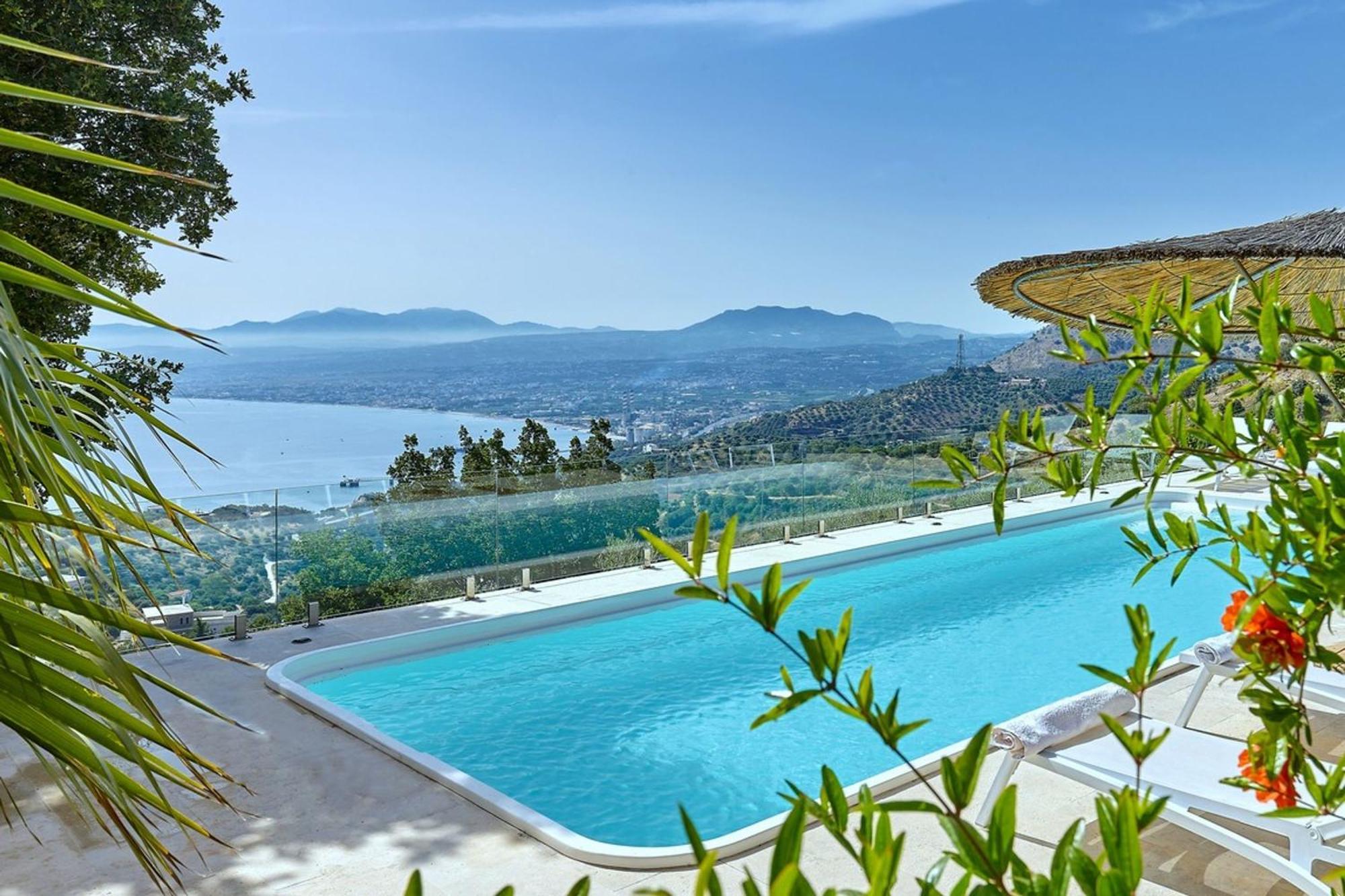 Villa Vollard With Amazing View Pool 이라클리온 외부 사진